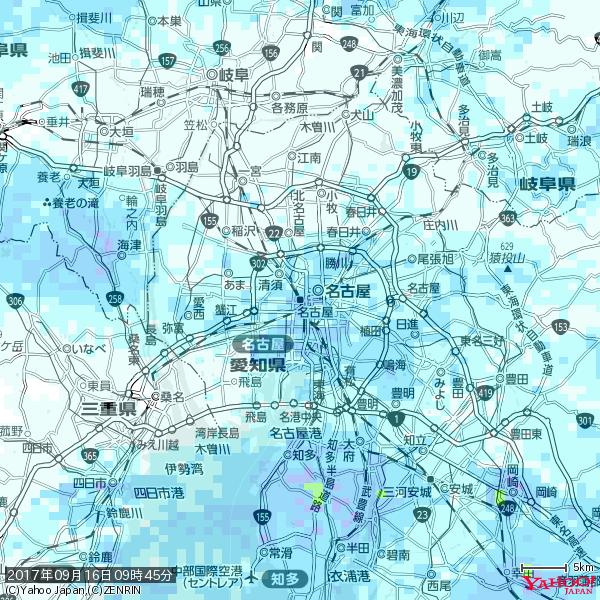 名古屋の天気(雨) 降水強度: 4.13(mm/h) 2017年09月16日 09時45分の雨雲 #雨雲bot #bot 名古屋の天気(雨) 降水強度: 4.13(mm/h) 2017年09月16日 09時45分の雨雲 #雨雲bot #bot
