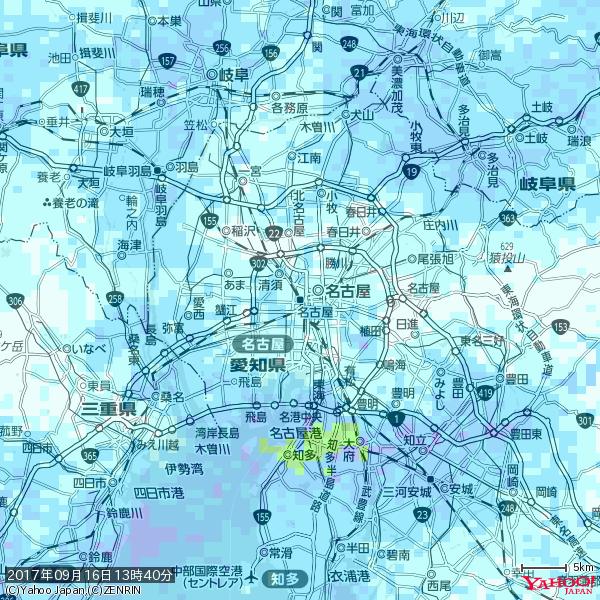 名古屋の天気(雨) 降水強度: 3.13(mm/h) 2017年09月16日 13時40分の雨雲 #雨雲bot #bot 名古屋の天気(雨) 降水強度: 3.13(mm/h) 2017年09月16日 13時40分の雨雲 #雨雲bot #bot