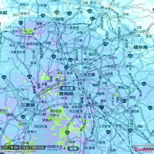 名古屋の天気(雨) 降水強度: 7.75(mm/h) 2017年09月16日 15時50分の雨雲 #雨雲bot #bot 名古屋の天気(雨) 降水強度: 7.75(mm/h) 2017年09月16日 15時50分の雨雲 #雨雲bot #bot