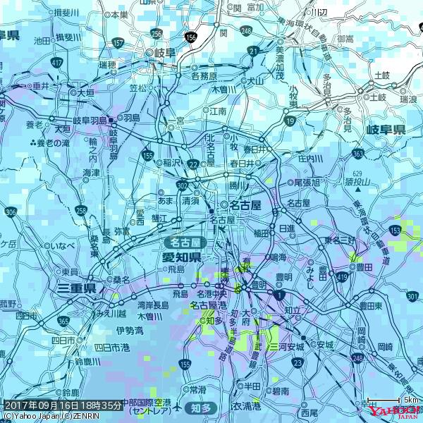 名古屋の天気(雨) 降水強度: 6.25(mm/h) 2017年09月16日 18時35分の雨雲 #雨雲bot #bot 名古屋の天気(雨) 降水強度: 6.25(mm/h) 2017年09月16日 18時35分の雨雲 #雨雲bot #bot