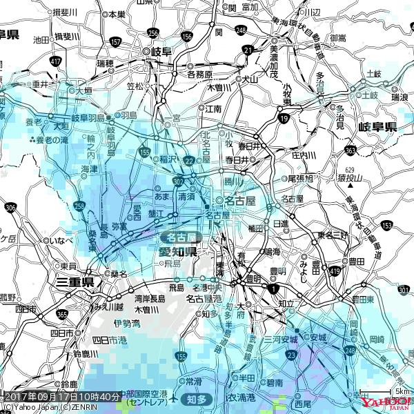 名古屋の天気(雨) 降水強度: 3.88(mm/h) 2017年09月17日 10時40分の雨雲 #雨雲bot #bot 名古屋の天気(雨) 降水強度: 3.88(mm/h) 2017年09月17日 10時40分の雨雲 #雨雲bot #bot