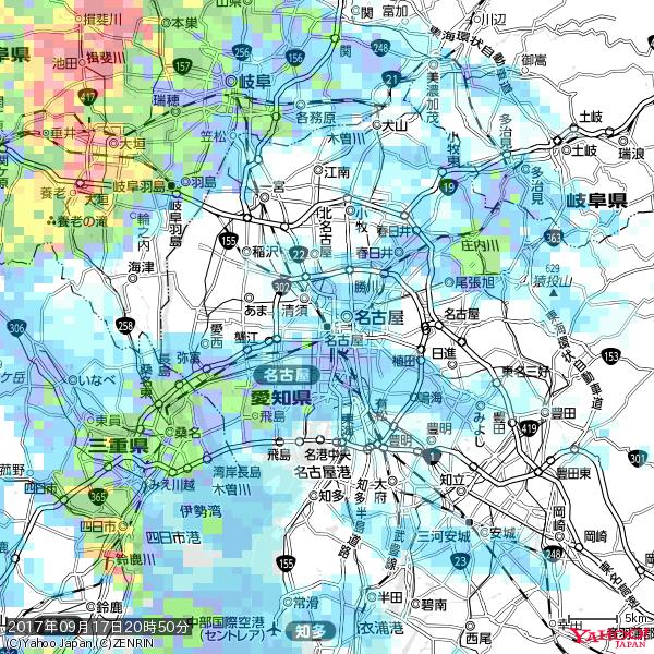 名古屋の天気(雨) 降水強度: 1.85(mm/h) 2017年09月17日 20時50分の雨雲 #雨雲bot #bot 名古屋の天気(雨) 降水強度: 1.85(mm/h) 2017年09月17日 20時50分の雨雲 #雨雲bot #bot