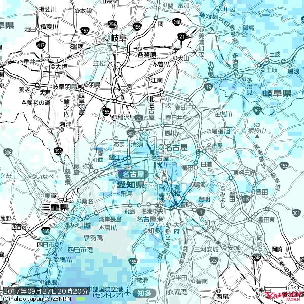 名古屋の天気(雨) 降水強度: 1.85(mm/h) 2017年09月27日 20時20分の雨雲 #雨雲bot #bot 名古屋の天気(雨) 降水強度: 1.85(mm/h) 2017年09月27日 20時20分の雨雲 #雨雲bot #bot