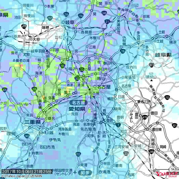 名古屋の天気(雨): 強い雨 降水強度: 20.50(mm/h) 2017年10月06日 21時25分の雨雲 #豪雨bot #雨雲bot #bot 名古屋の天気(雨): 強い雨 降水強度: 20.50(mm/h) 2017年10月06日 21時25分の雨雲 #豪雨bot #雨雲bot #bot