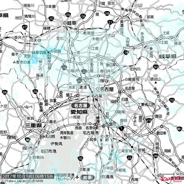 名古屋の天気(雨) 降水強度: 0.65(mm/h) 2017年10月14日 06時15分の雨雲 #雨雲bot #bot 名古屋の天気(雨) 降水強度: 0.65(mm/h) 2017年10月14日 06時15分の雨雲 #雨雲bot #bot