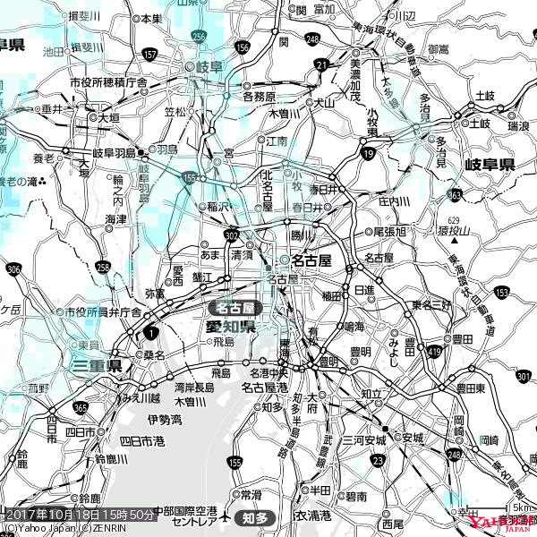 名古屋の天気(雨) 降水強度: 0.75(mm/h) 2017年10月18日 15時50分の雨雲 #雨雲bot #bot 名古屋の天気(雨) 降水強度: 0.75(mm/h) 2017年10月18日 15時50分の雨雲 #雨雲bot #bot