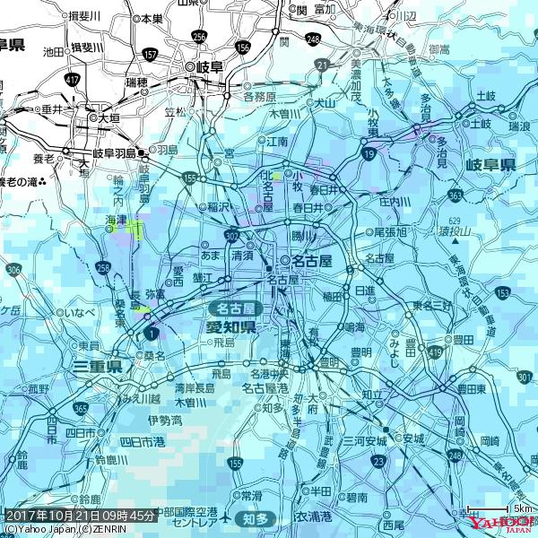 名古屋の天気(雨) 降水強度: 6.25(mm/h) 2017年10月21日 09時45分の雨雲 #雨雲bot #bot 名古屋の天気(雨) 降水強度: 6.25(mm/h) 2017年10月21日 09時45分の雨雲 #雨雲bot #bot