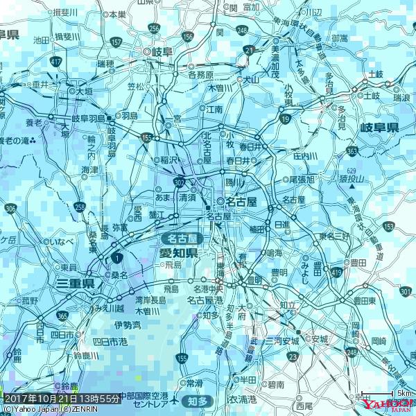 名古屋の天気(雨) 降水強度: 3.88(mm/h) 2017年10月21日 13時55分の雨雲 #雨雲bot #bot 名古屋の天気(雨) 降水強度: 3.88(mm/h) 2017年10月21日 13時55分の雨雲 #雨雲bot #bot