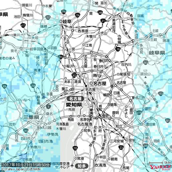 名古屋の天気(雨) 降水強度: 1.25(mm/h) 2017年10月21日 15時50分の雨雲 #雨雲bot #bot 名古屋の天気(雨) 降水強度: 1.25(mm/h) 2017年10月21日 15時50分の雨雲 #雨雲bot #bot