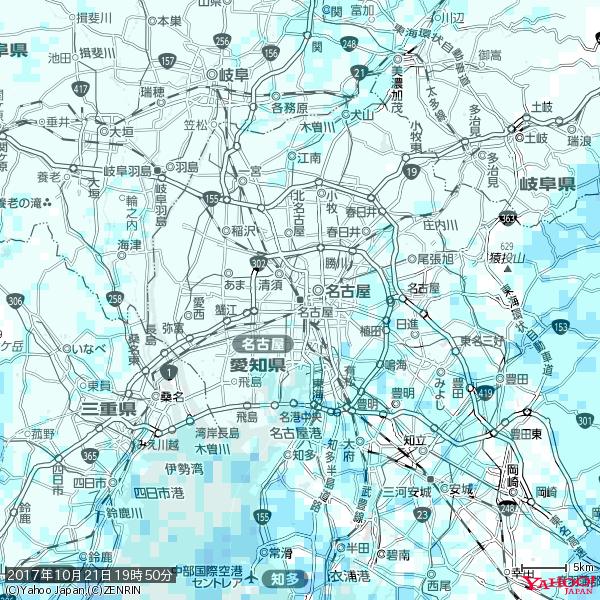 名古屋の天気(雨) 降水強度: 0.85(mm/h) 2017年10月21日 19時50分の雨雲 #雨雲bot #bot 名古屋の天気(雨) 降水強度: 0.85(mm/h) 2017年10月21日 19時50分の雨雲 #雨雲bot #bot