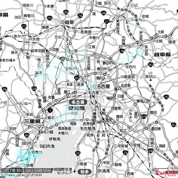 名古屋の天気(雨) 降水強度: 0.55(mm/h) 2017年10月24日 05時50分の雨雲 #雨雲bot #bot 名古屋の天気(雨) 降水強度: 0.55(mm/h) 2017年10月24日 05時50分の雨雲 #雨雲bot #bot