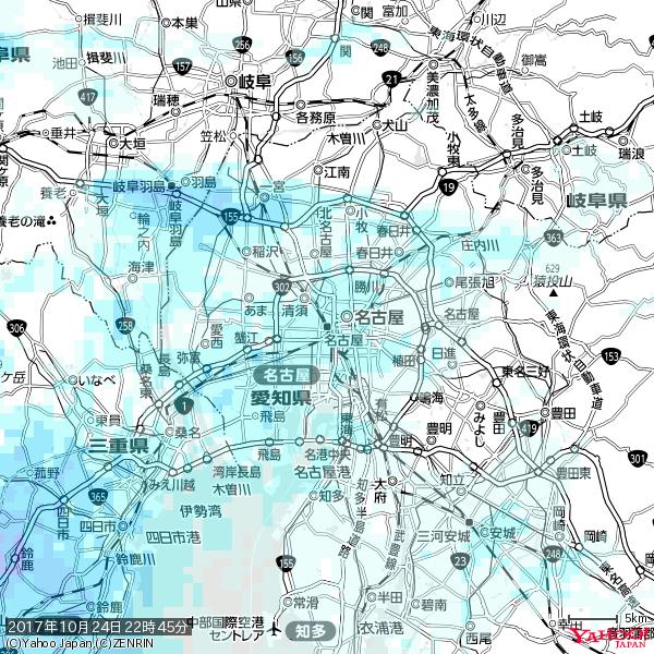 名古屋の天気(雨) 降水強度: 1.75(mm/h) 2017年10月24日 22時45分の雨雲 #雨雲bot #bot 名古屋の天気(雨) 降水強度: 1.75(mm/h) 2017年10月24日 22時45分の雨雲 #雨雲bot #bot