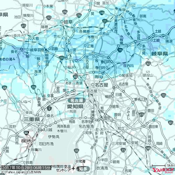 名古屋の天気(雨) 降水強度: 1.15(mm/h) 2017年10月28日 06時15分の雨雲 #雨雲bot #bot 名古屋の天気(雨) 降水強度: 1.15(mm/h) 2017年10月28日 06時15分の雨雲 #雨雲bot #bot