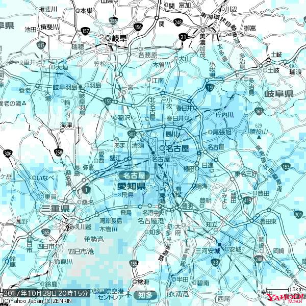 名古屋の天気(雨)
降水強度: 2.88(mm/h) 
2017年10月28日 20時15分の雨雲 https://t.co/cYrRU9sV0H #雨雲bot #bot https://t.co/ipbs0GyFfW