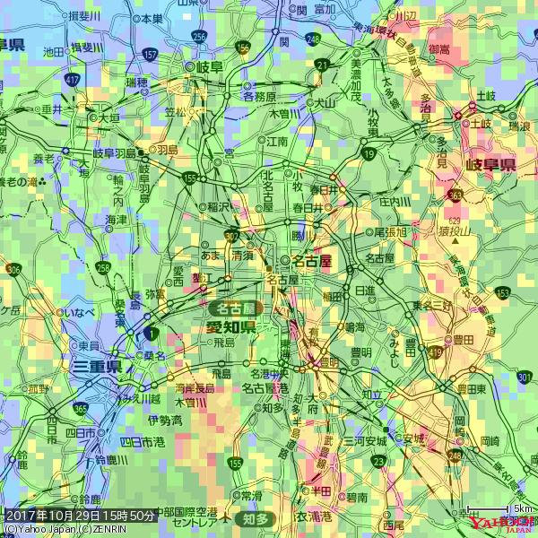 名古屋の天気(雨): 激しい雨 降水強度: 32.50(mm/h) 2017年10月29日 15時50分の雨雲 #豪雨bot #雨雲bot #bot 名古屋の天気(雨): 激しい雨 降水強度: 32.50(mm/h) 2017年10月29日 15時50分の雨雲 #豪雨bot #雨雲bot #bot