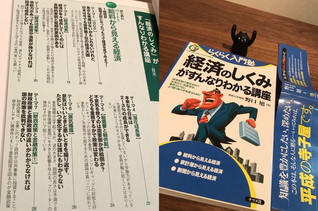 読みやすくわかりやすくて参考になる。だいぶ前に買ったと思う。 「「日本経済の今」を理解する」 「給料や雇用など身近な例を取り上げて、経済学の基礎知識を解説」 「経済のしくみ」がすんなりわかる講座 (らくらく入門塾) | 野口 旭 読みやすくわかりやすくて参考になる。だいぶ前に買ったと思う。 「「日本経済の今」を理解する」 「給料や雇用など身近な例を取り上げて、経済学の基礎知識を解説」 「経済のしくみ」がすんなりわかる講座 (らくらく入門塾) | 野口 旭