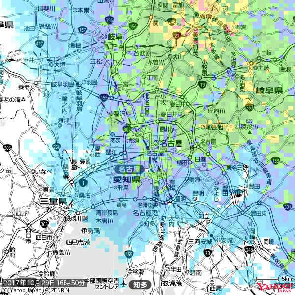 名古屋の天気(雨): やや強い雨 降水強度: 11.50(mm/h) 2017年10月29日 16時50分の雨雲 #雨雲bot #bot 名古屋の天気(雨): やや強い雨 降水強度: 11.50(mm/h) 2017年10月29日 16時50分の雨雲 #雨雲bot #bot