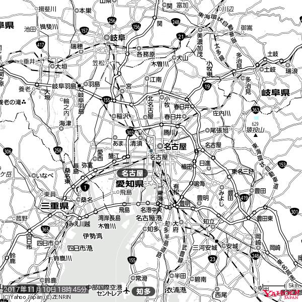 名古屋の天気(雨) 降水強度: 0.95(mm/h) 2017年11月10日 18時45分の雨雲 #雨雲bot #bot 名古屋の天気(雨) 降水強度: 0.95(mm/h) 2017年11月10日 18時45分の雨雲 #雨雲bot #bot