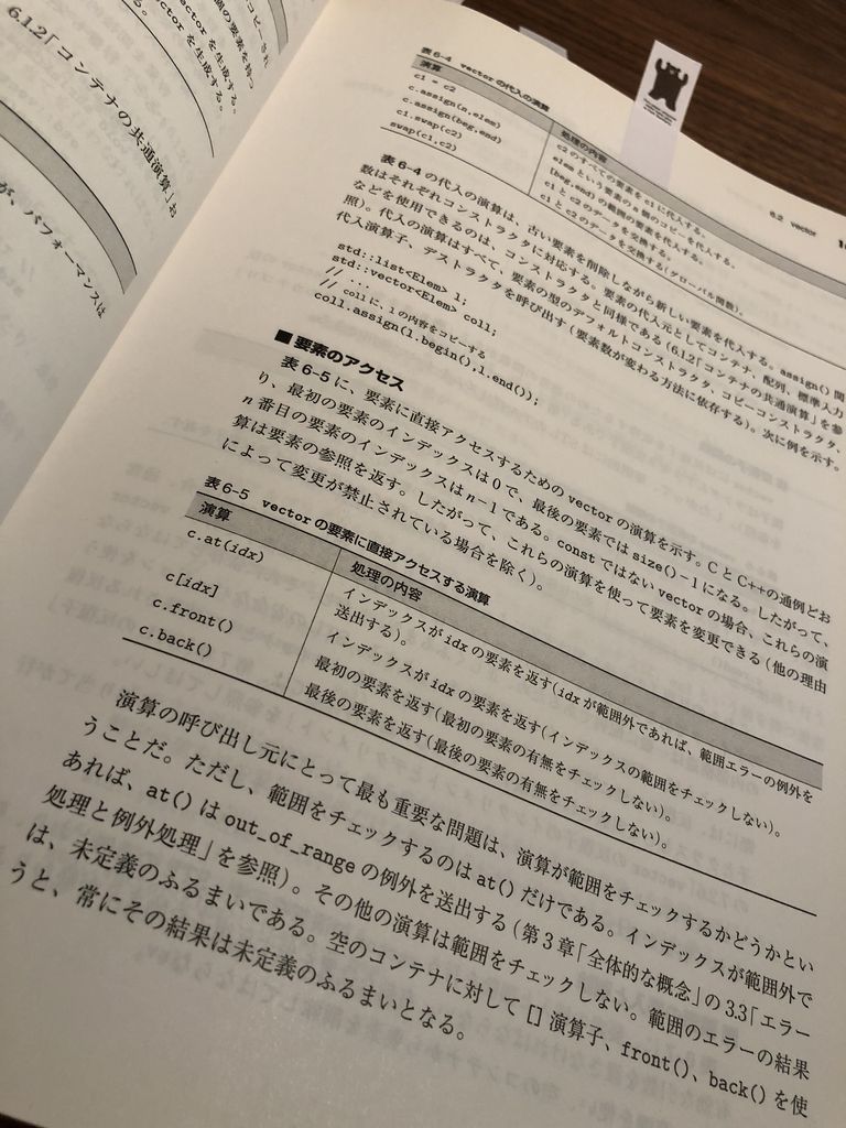 std::vector の要素アクセスには at メソッドを使うとか。 C++標準ライブラリチュートリアル&リファレンス (ASCII Addison Wesley Programming Series) | ニコライ・M. ジョスティス, Nicolai M. Josuttis, 吉川 邦夫 std::vector の要素アクセスには at メソッドを使うとか。 C++標準ライブラリチュートリアル&リファレンス (ASCII Addison Wesley Programming Series) | ニコライ・M. ジョスティス, Nicolai M. Josuttis, 吉川 邦夫