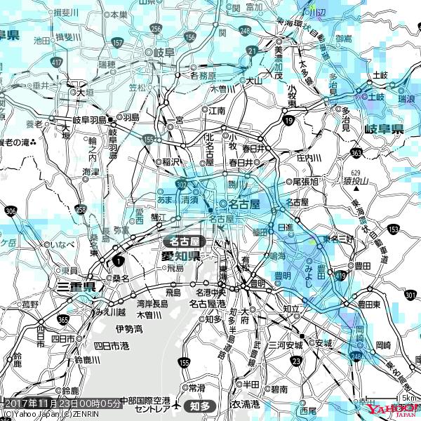 名古屋の天気(雨) 降水強度: 2.38(mm/h) 2017年11月23日 00時05分の雨雲 #雨雲bot #bot 名古屋の天気(雨) 降水強度: 2.38(mm/h) 2017年11月23日 00時05分の雨雲 #雨雲bot #bot