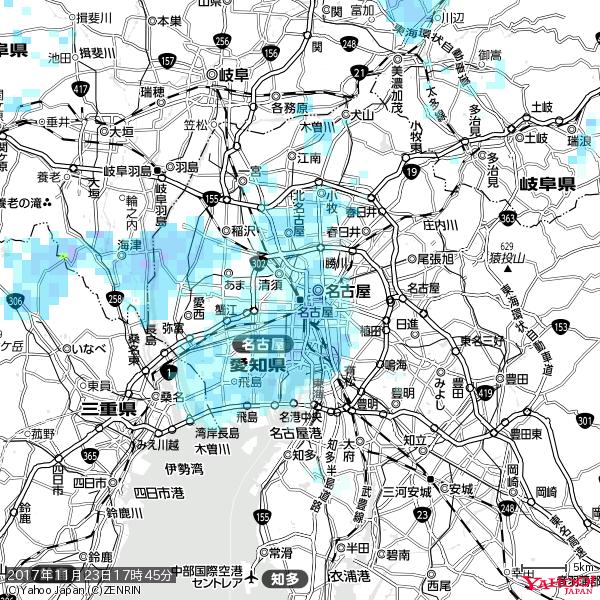 名古屋の天気(雨) 降水強度: 2.63(mm/h) 2017年11月23日 17時45分の雨雲 #雨雲bot #bot 名古屋の天気(雨) 降水強度: 2.63(mm/h) 2017年11月23日 17時45分の雨雲 #雨雲bot #bot