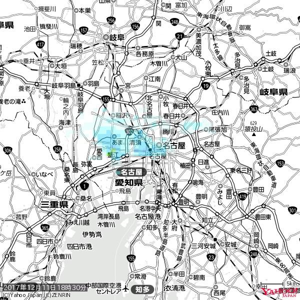 名古屋の天気(雨) 降水強度: 2.88(mm/h) 2017年12月11日 18時30分の雨雲 #雨雲bot #bot 名古屋の天気(雨) 降水強度: 2.88(mm/h) 2017年12月11日 18時30分の雨雲 #雨雲bot #bot