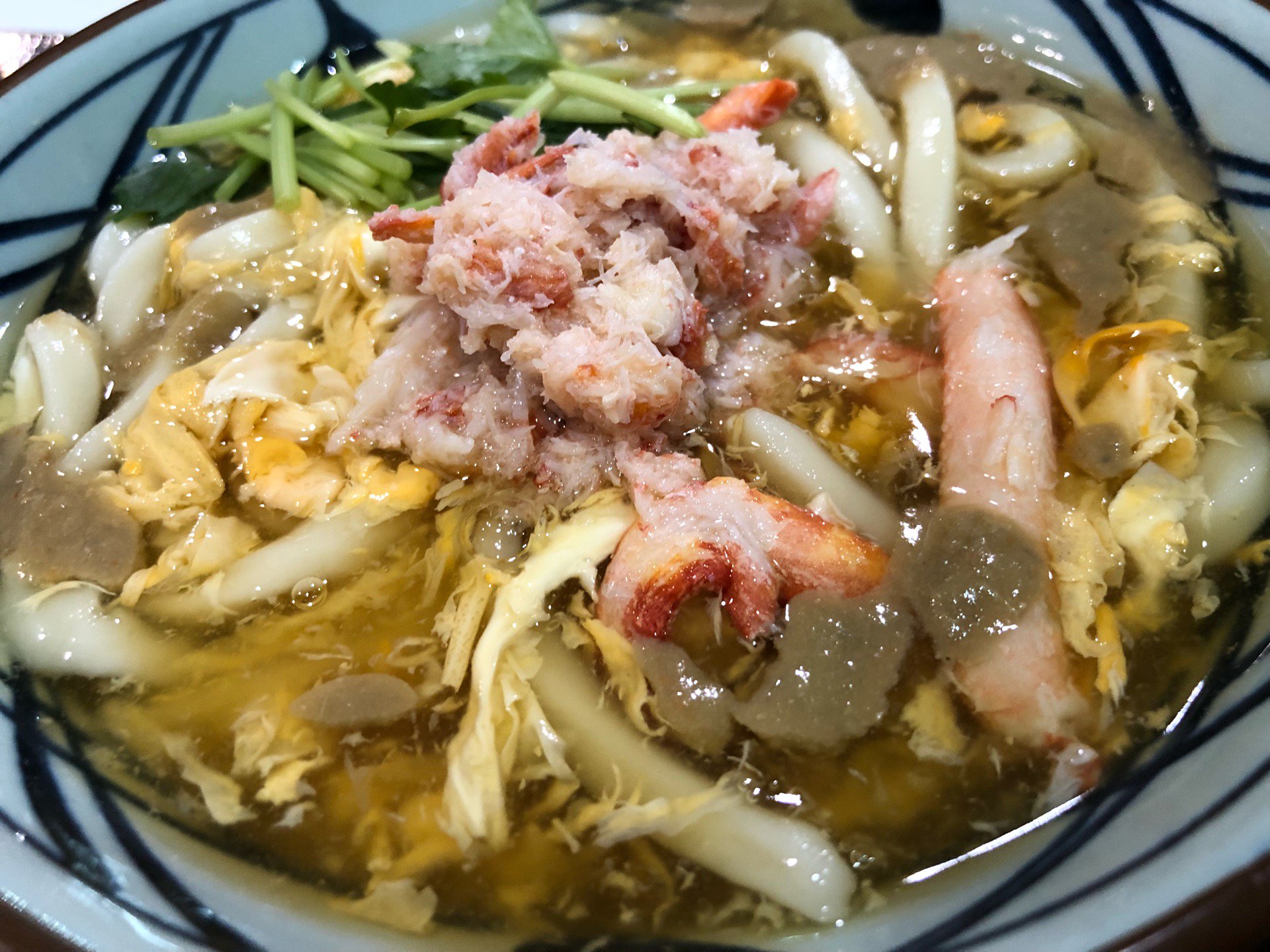 季節限定メニュー 満福 かに玉あんかけ うどん (@ 丸亀製麺 エアポートウォーク名古屋店 in 西春日井郡, 愛知県) 季節限定メニュー 満福 かに玉あんかけ うどん (@ 丸亀製麺 エアポートウォーク名古屋店 in 西春日井郡, 愛知県)