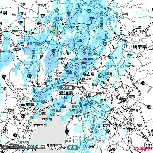 名古屋の天気(雨) 降水強度: 2.88(mm/h) 2017年12月27日 00時45分の雨雲 #雨雲bot #bot 名古屋の天気(雨) 降水強度: 2.88(mm/h) 2017年12月27日 00時45分の雨雲 #雨雲bot #bot