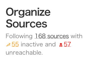 Feedly で読んでいるフィードのうち57個は死んでた Σ(゚Д゚) OPML をエクスポートして、他のアカウントにインポートして、古い Feedly アカウントするわ。 Feedly で読んでいるフィードのうち57個は死んでた Σ(゚Д゚) OPML をエクスポートして、他のアカウントにインポートして、古い Feedly アカウントするわ。