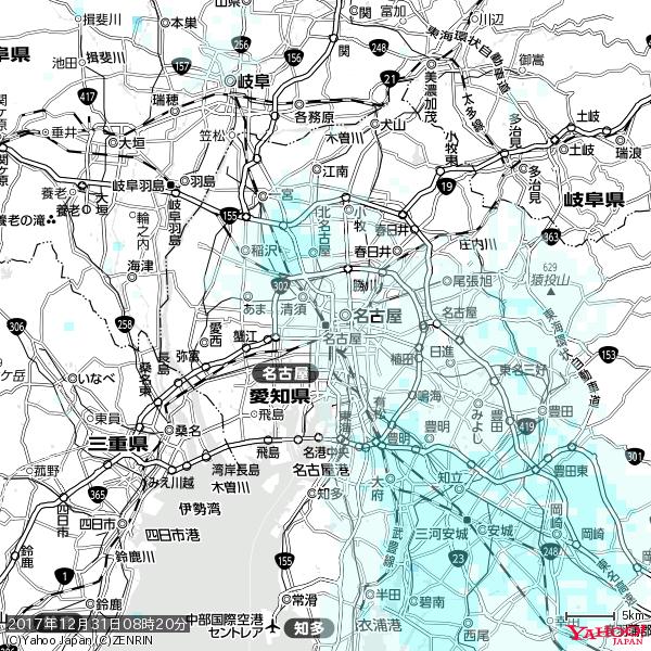 名古屋の天気(雨) 降水強度: 0.75(mm/h) 2017年12月31日 08時20分の雨雲 #雨雲bot #bot 名古屋の天気(雨) 降水強度: 0.75(mm/h) 2017年12月31日 08時20分の雨雲 #雨雲bot #bot