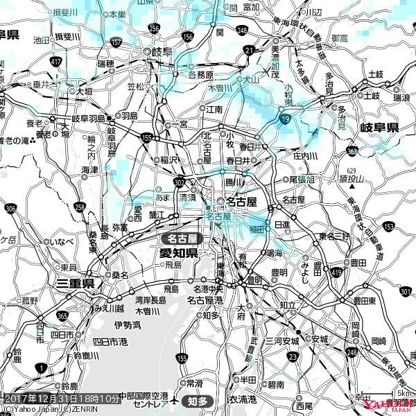 名古屋の天気(雨) 降水強度: 0.65(mm/h) 2017年12月31日 18時10分の雨雲 #雨雲bot #bot 名古屋の天気(雨) 降水強度: 0.65(mm/h) 2017年12月31日 18時10分の雨雲 #雨雲bot #bot