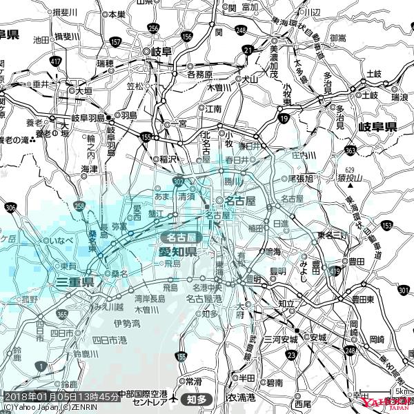 名古屋の天気(雨) 降水強度: 0.95(mm/h) 2018年01月05日 13時45分の雨雲 #雨雲bot #bot 名古屋の天気(雨) 降水強度: 0.95(mm/h) 2018年01月05日 13時45分の雨雲 #雨雲bot #bot