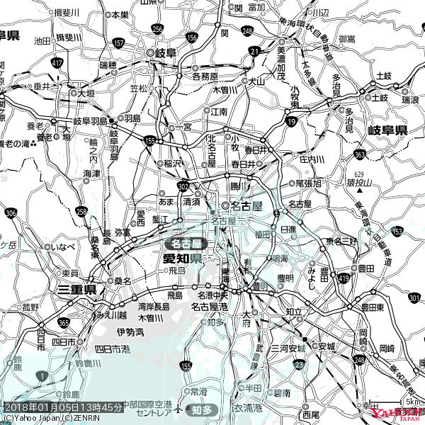 名古屋の天気(雨) 降水強度: 0.45(mm/h) 2018年01月05日 13時45分の雨雲 #雨雲bot #bot 名古屋の天気(雨) 降水強度: 0.45(mm/h) 2018年01月05日 13時45分の雨雲 #雨雲bot #bot