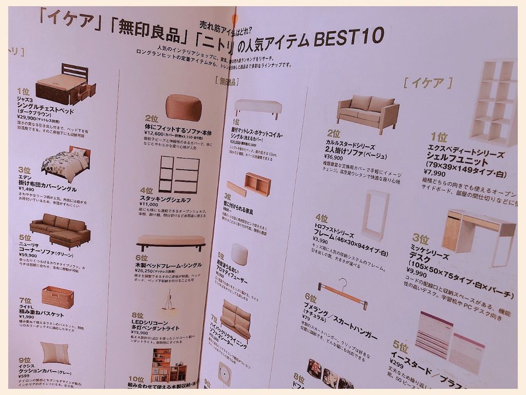 人気アイテムBEST 10なんて載ってる。 「タイプ別 収納アイディアで部屋をセンスよくすっきり」 「3万円でここまで揃う ルームコーディネート」 イケア・無印良品・ニトリの素敵インテリア―お手頃価格でここまでできる (Gakken Interior Mook) 人気アイテムBEST 10なんて載ってる。 「タイプ別 収納アイディアで部屋をセンスよくすっきり」 「3万円でここまで揃う ルームコーディネート」 イケア・無印良品・ニトリの素敵インテリア―お手頃価格でここまでできる (Gakken Interior Mook)