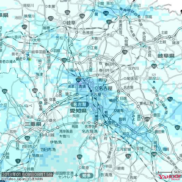 名古屋の天気(雨) 降水強度: 4.63(mm/h) 2018年01月08日 08時15分の雨雲 #雨雲bot #bot 名古屋の天気(雨) 降水強度: 4.63(mm/h) 2018年01月08日 08時15分の雨雲 #雨雲bot #bot
