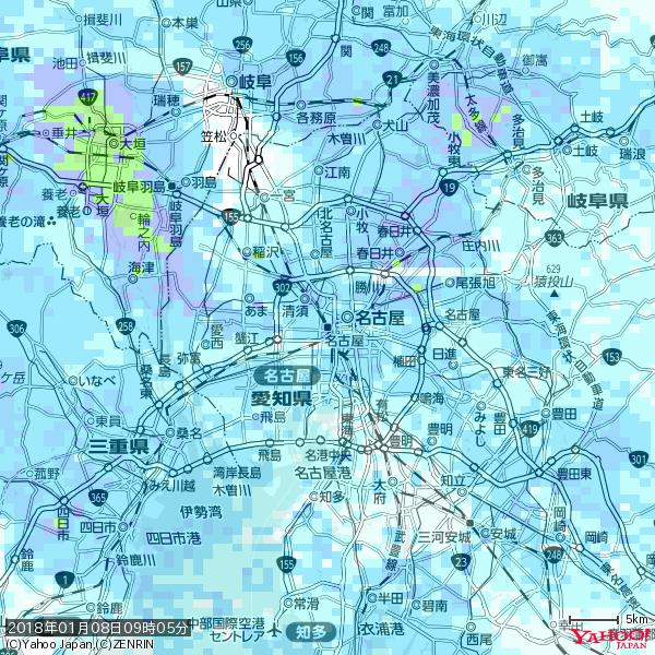 名古屋の天気(雨) 降水強度: 5.75(mm/h) 2018年01月08日 09時05分の雨雲 #雨雲bot #bot 名古屋の天気(雨) 降水強度: 5.75(mm/h) 2018年01月08日 09時05分の雨雲 #雨雲bot #bot