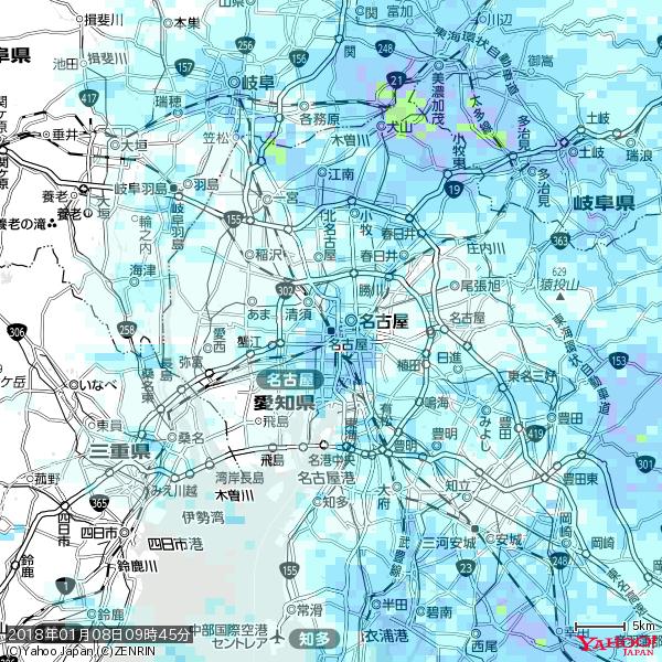 名古屋の天気(雨) 降水強度: 4.63(mm/h) 2018年01月08日 09時45分の雨雲 #雨雲bot #bot 名古屋の天気(雨) 降水強度: 4.63(mm/h) 2018年01月08日 09時45分の雨雲 #雨雲bot #bot