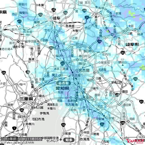 名古屋の天気(雨) 降水強度: 4.63(mm/h) 2018年01月08日 11時35分の雨雲 #雨雲bot #bot 名古屋の天気(雨) 降水強度: 4.63(mm/h) 2018年01月08日 11時35分の雨雲 #雨雲bot #bot