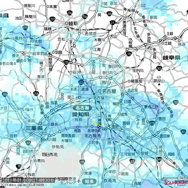 名古屋の天気(雨) 降水強度: 3.63(mm/h) 2018年01月08日 14時30分の雨雲 #雨雲bot #bot 名古屋の天気(雨) 降水強度: 3.63(mm/h) 2018年01月08日 14時30分の雨雲 #雨雲bot #bot