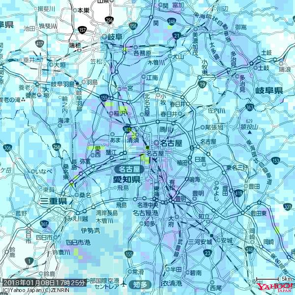 名古屋の天気(雨): やや強い雨 降水強度: 17.50(mm/h) 2018年01月08日 17時25分の雨雲 #雨雲bot #bot 名古屋の天気(雨): やや強い雨 降水強度: 17.50(mm/h) 2018年01月08日 17時25分の雨雲 #雨雲bot #bot