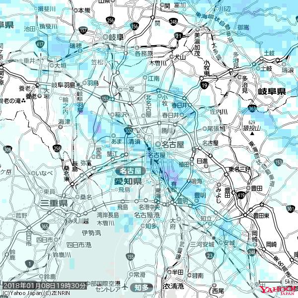 名古屋の天気(雨) 降水強度: 3.38(mm/h) 2018年01月08日 19時30分の雨雲 #雨雲bot #bot 名古屋の天気(雨) 降水強度: 3.38(mm/h) 2018年01月08日 19時30分の雨雲 #雨雲bot #bot