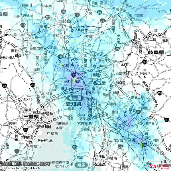 名古屋の天気(雨) 降水強度: 4.13(mm/h) 2018年01月08日 20時05分の雨雲 #雨雲bot #bot 名古屋の天気(雨) 降水強度: 4.13(mm/h) 2018年01月08日 20時05分の雨雲 #雨雲bot #bot