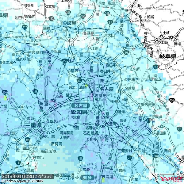 名古屋の天気(雨) 降水強度: 4.13(mm/h) 2018年01月08日 22時35分の雨雲 #雨雲bot #bot 名古屋の天気(雨) 降水強度: 4.13(mm/h) 2018年01月08日 22時35分の雨雲 #雨雲bot #bot