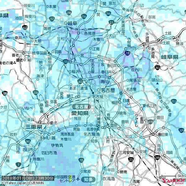 名古屋の天気(雨) 降水強度: 2.63(mm/h) 2018年01月08日 23時30分の雨雲 #雨雲bot #bot 名古屋の天気(雨) 降水強度: 2.63(mm/h) 2018年01月08日 23時30分の雨雲 #雨雲bot #bot