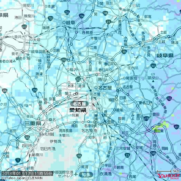 名古屋の天気(雨) 降水強度: 2.38(mm/h) 2018年01月17日 11時55分の雨雲 #雨雲bot #bot 名古屋の天気(雨) 降水強度: 2.38(mm/h) 2018年01月17日 11時55分の雨雲 #雨雲bot #bot