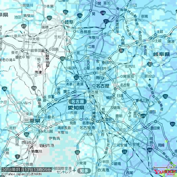 名古屋の天気(雨) 降水強度: 3.13(mm/h) 2018年01月17日 13時05分の雨雲 #雨雲bot #bot 名古屋の天気(雨) 降水強度: 3.13(mm/h) 2018年01月17日 13時05分の雨雲 #雨雲bot #bot