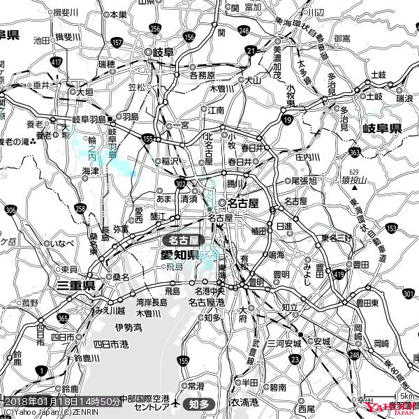 名古屋の天気(雨) 降水強度: 0.65(mm/h) 2018年01月18日 14時50分の雨雲 #雨雲bot #bot 名古屋の天気(雨) 降水強度: 0.65(mm/h) 2018年01月18日 14時50分の雨雲 #雨雲bot #bot