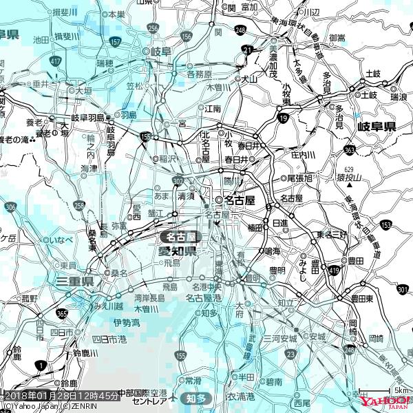 名古屋の天気(雨) 降水強度: 0.55(mm/h) 2018年01月28日 12時45分の雨雲 #雨雲bot #bot 名古屋の天気(雨) 降水強度: 0.55(mm/h) 2018年01月28日 12時45分の雨雲 #雨雲bot #bot