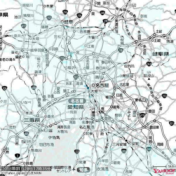 名古屋の天気(雨) 降水強度: 3.38(mm/h) 2018年01月28日 17時35分の雨雲 #雨雲bot #bot 名古屋の天気(雨) 降水強度: 3.38(mm/h) 2018年01月28日 17時35分の雨雲 #雨雲bot #bot