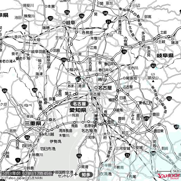 名古屋の天気(雨) 降水強度: 0.65(mm/h) 2018年01月28日 17時45分の雨雲 #雨雲bot #bot 名古屋の天気(雨) 降水強度: 0.65(mm/h) 2018年01月28日 17時45分の雨雲 #雨雲bot #bot